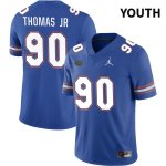 Youth Florida Gators #90 Chris Thomas Jr NCAA Jordan Brand Royal NIL 2022 Authentic Stitched College Football Jersey BXY1662UP